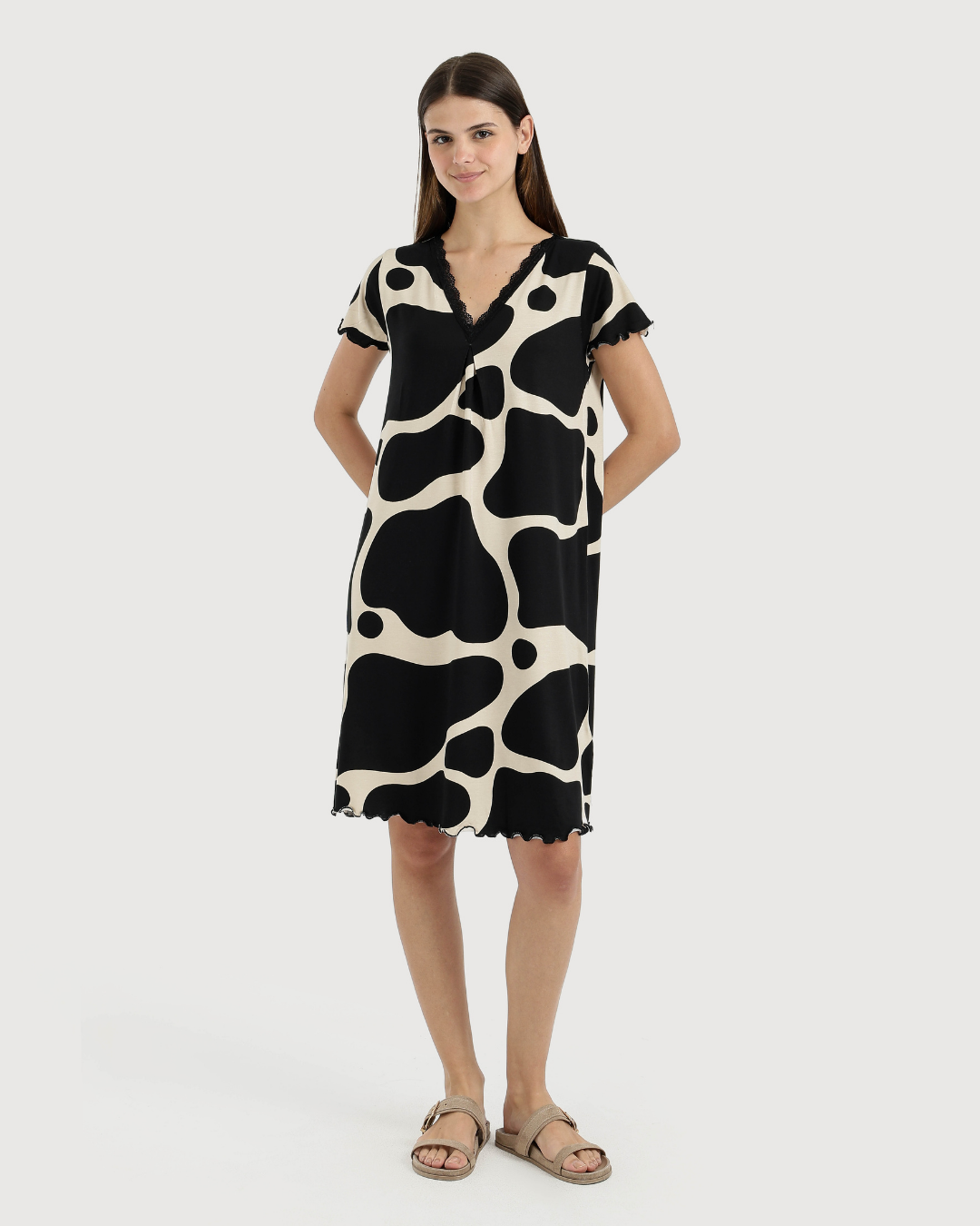 Women's V-Neck Half Sleeve Printed Camisole