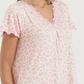 Women's V-Neck Half Sleeve Printed Camisole