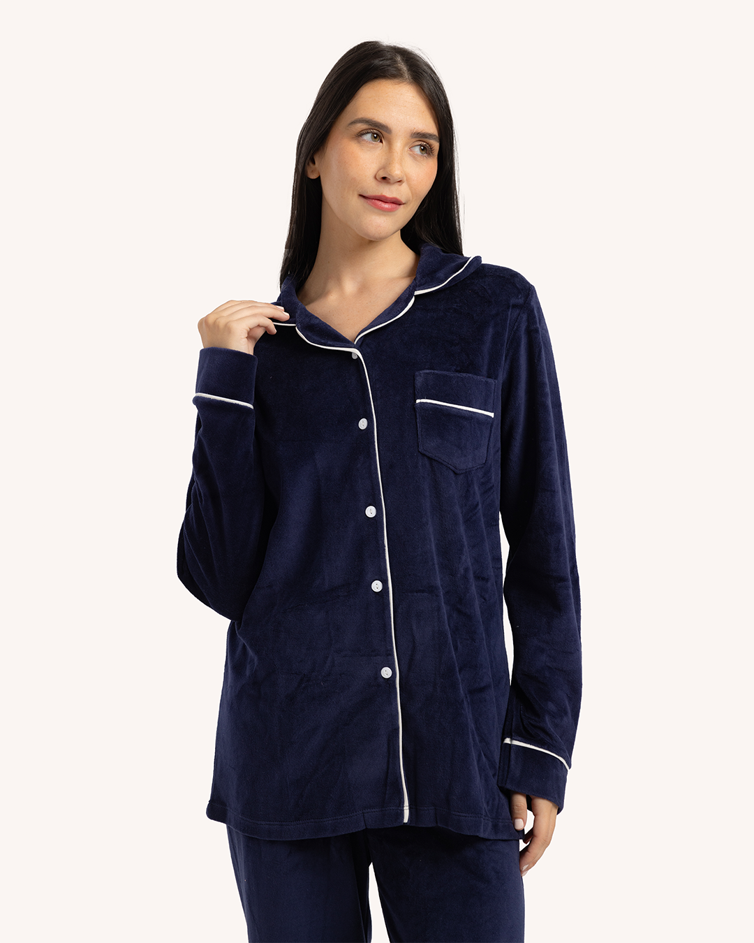 بيجاما حريمي كلاسيك قطيفة