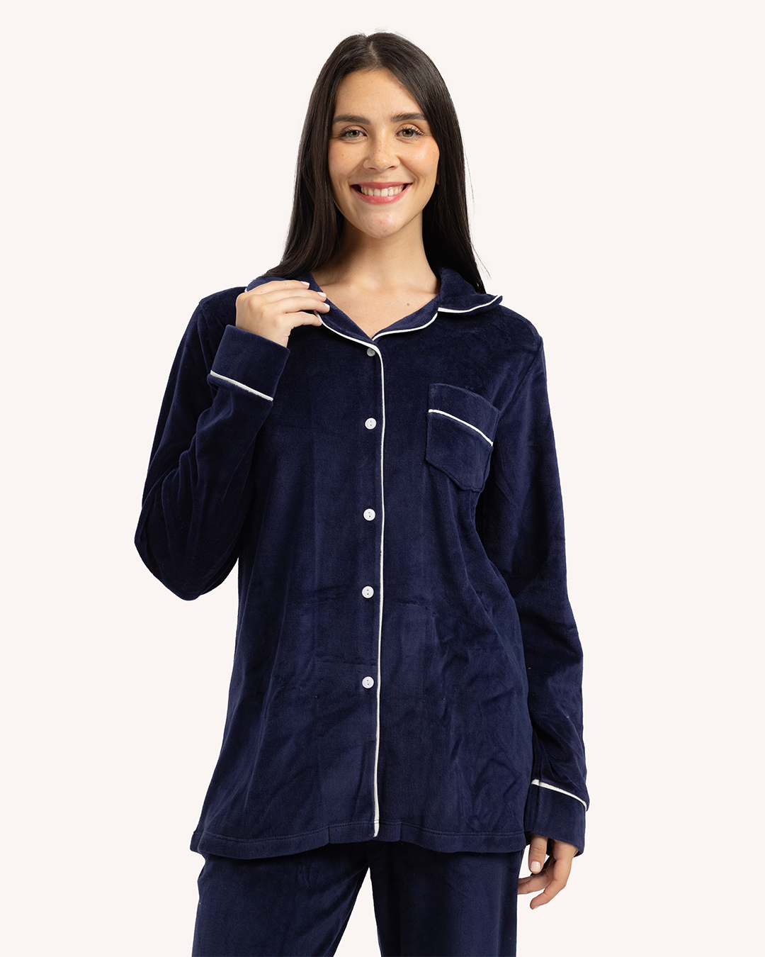 بيجاما حريمي كلاسيك قطيفة