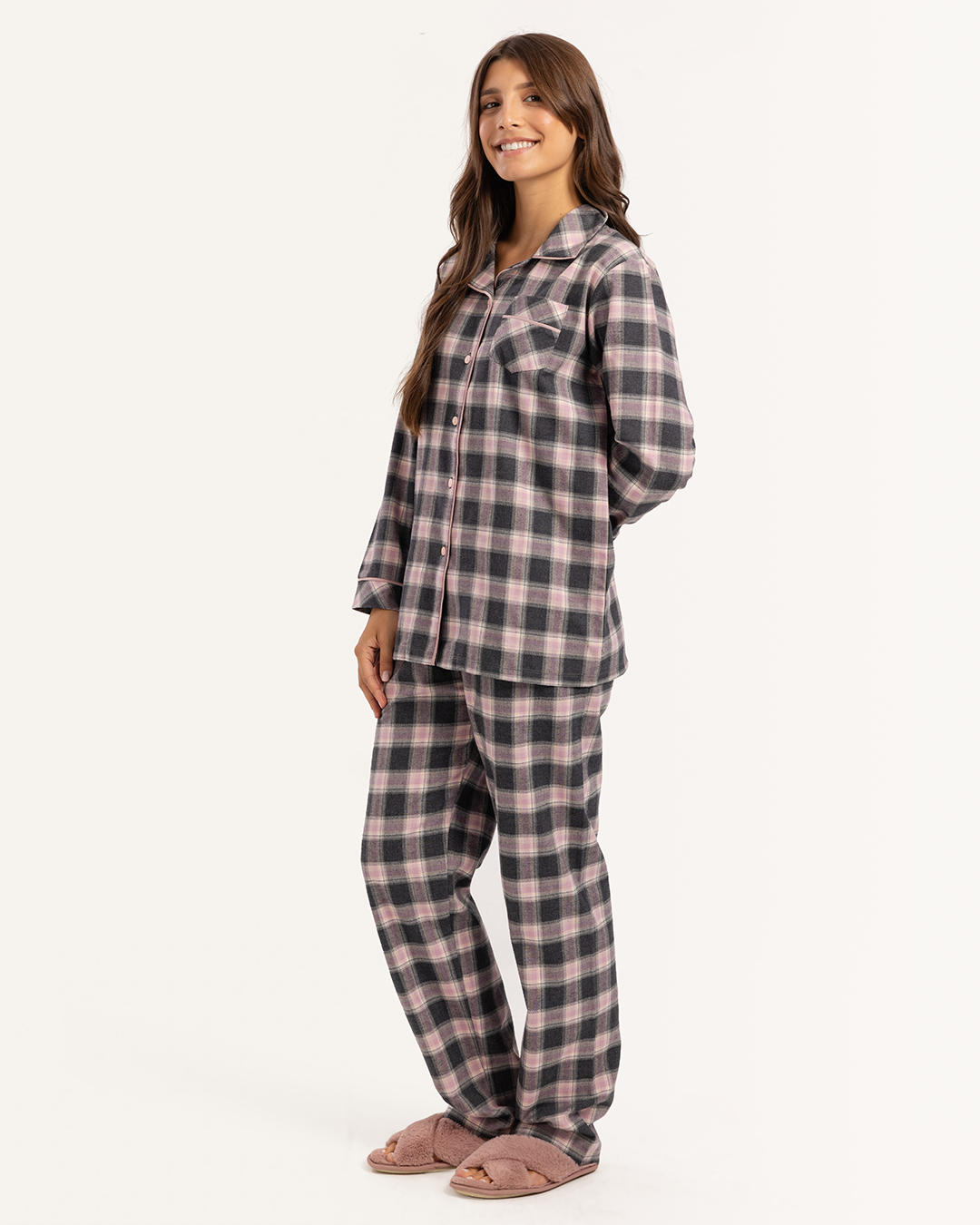 بيجاما كاروه حريمي كلاسيك كستو