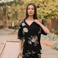 Classic half sleeve pajamas with lace