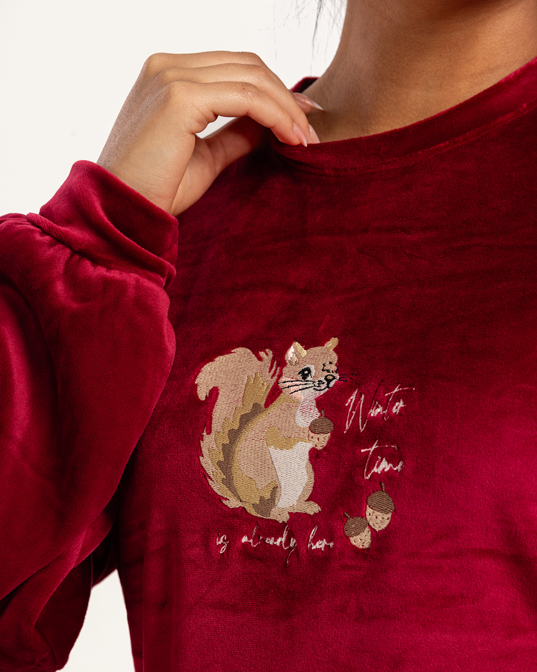 بيجاما بنطلون و توب كم باف وقت الشتاء