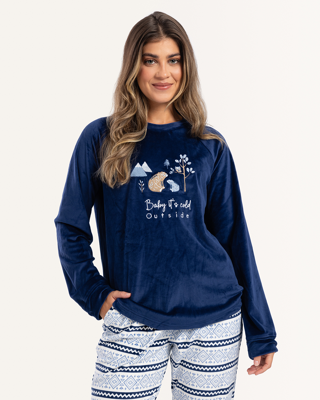 بيجاما قطيفه اجواء شتويه