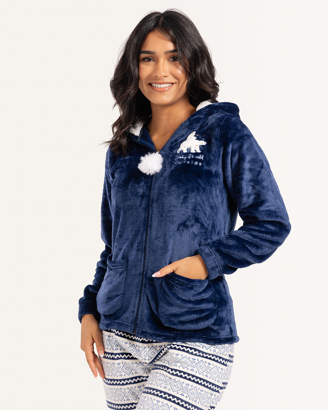 Baby it's cold outside بيجاما حريمي جاكت