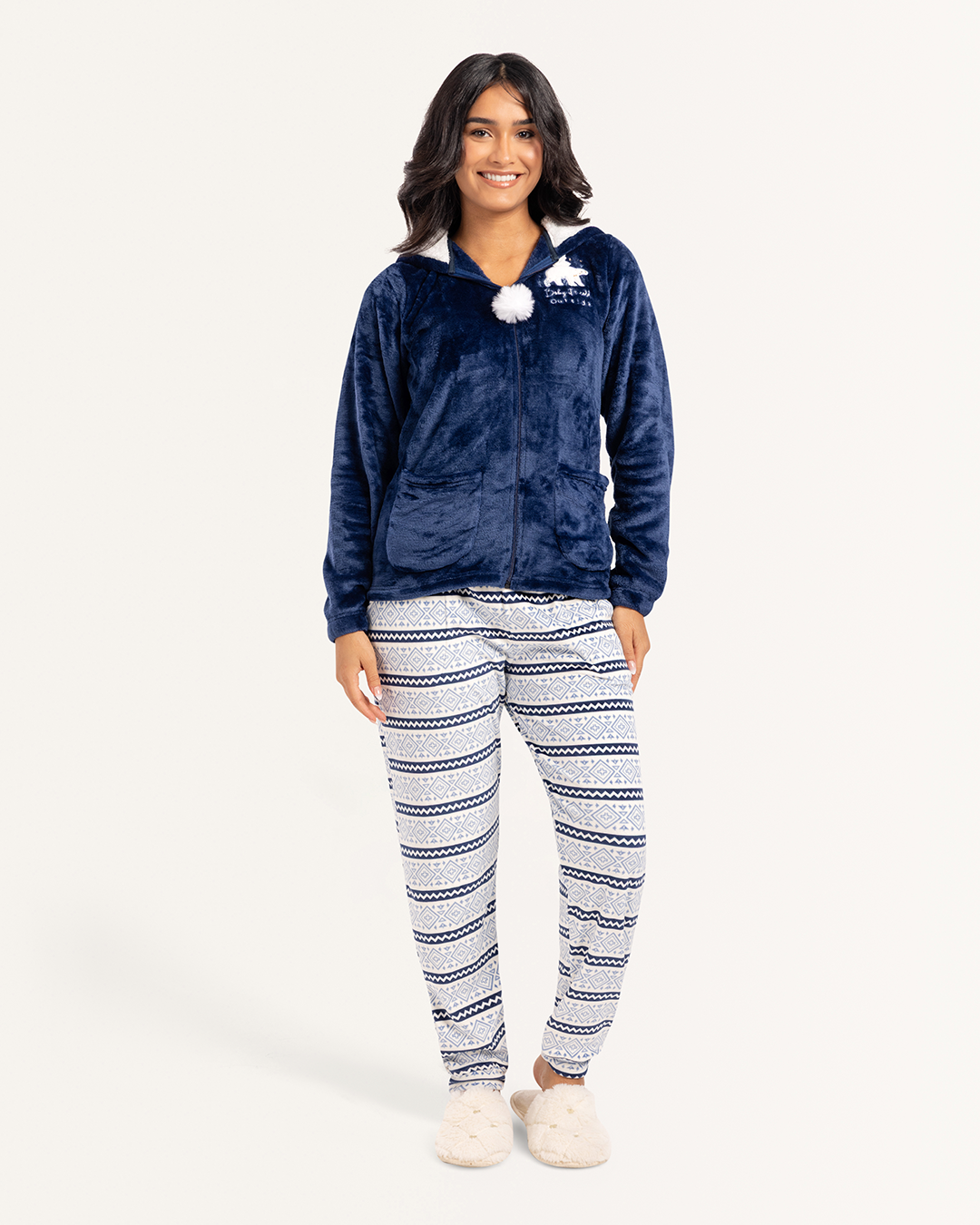 Baby it's cold outside بيجاما حريمي جاكت