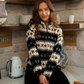 High Collar Pajama White and Black