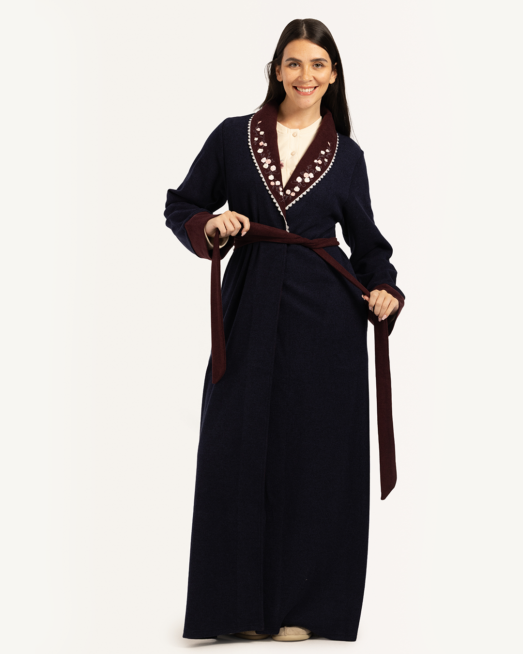 ‫روب كاشمير كول شال مطرز لونين‬‏