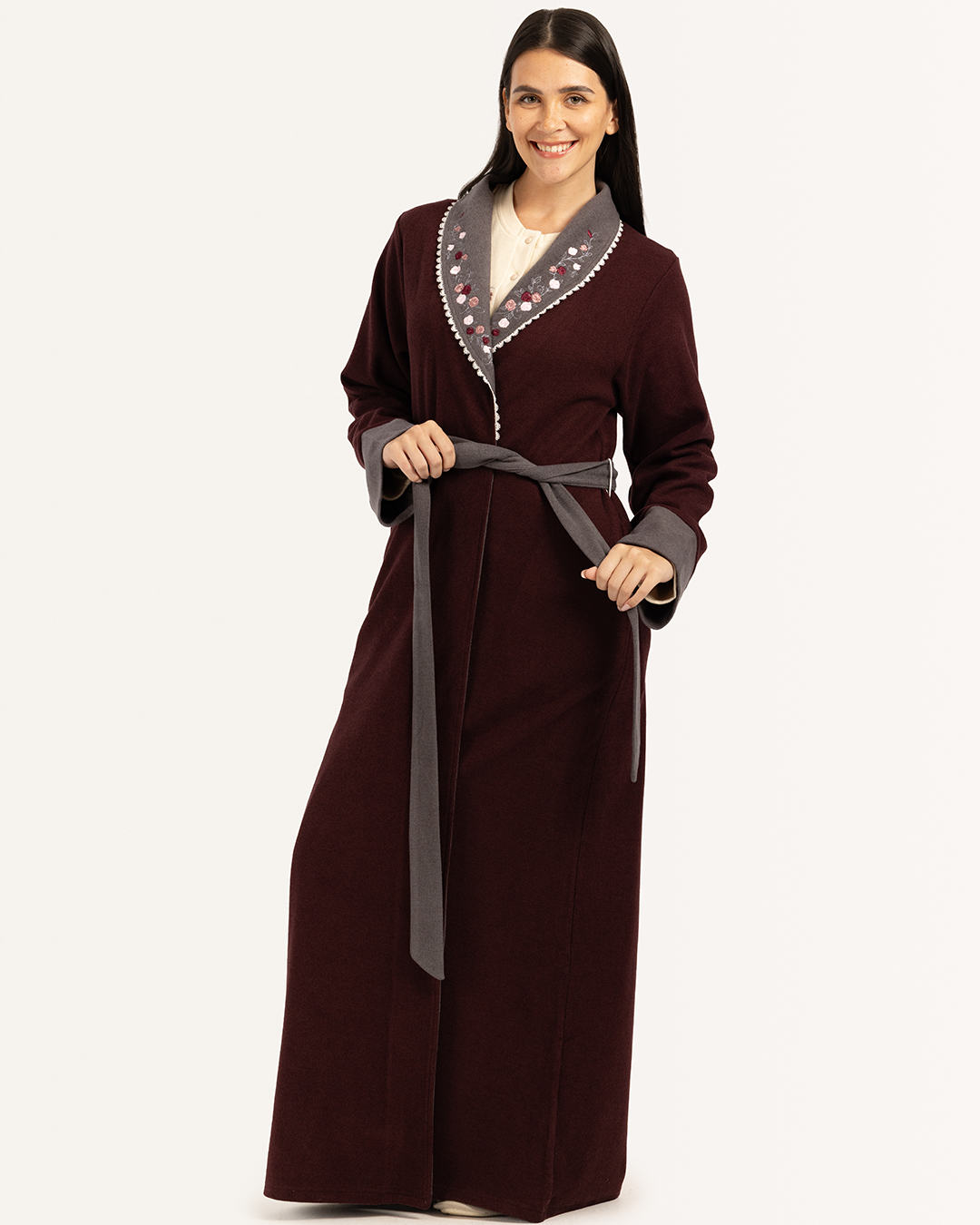 ‫روب كاشمير كول شال مطرز لونين‬‏