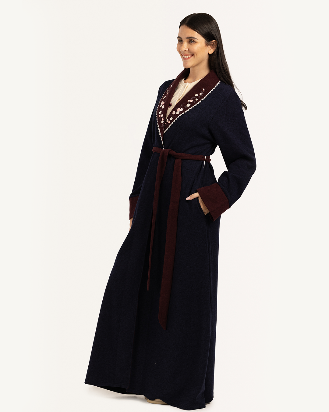 ‫روب كاشمير كول شال مطرز لونين‬‏