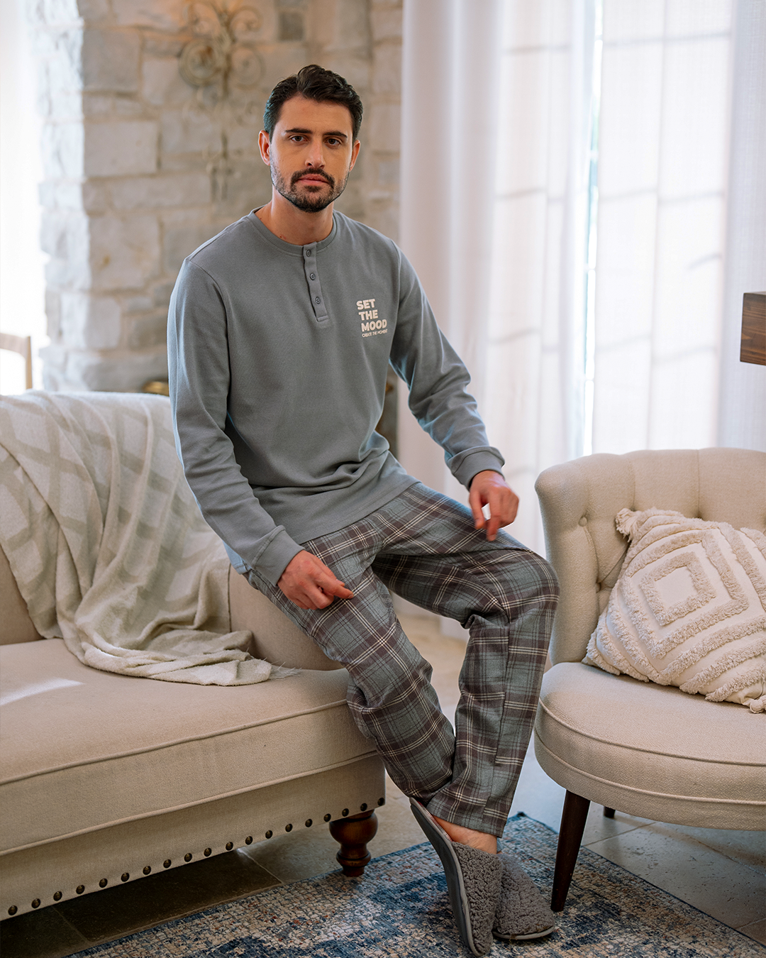 بيجاما بنطلون كاروهات اصنع اللحظه