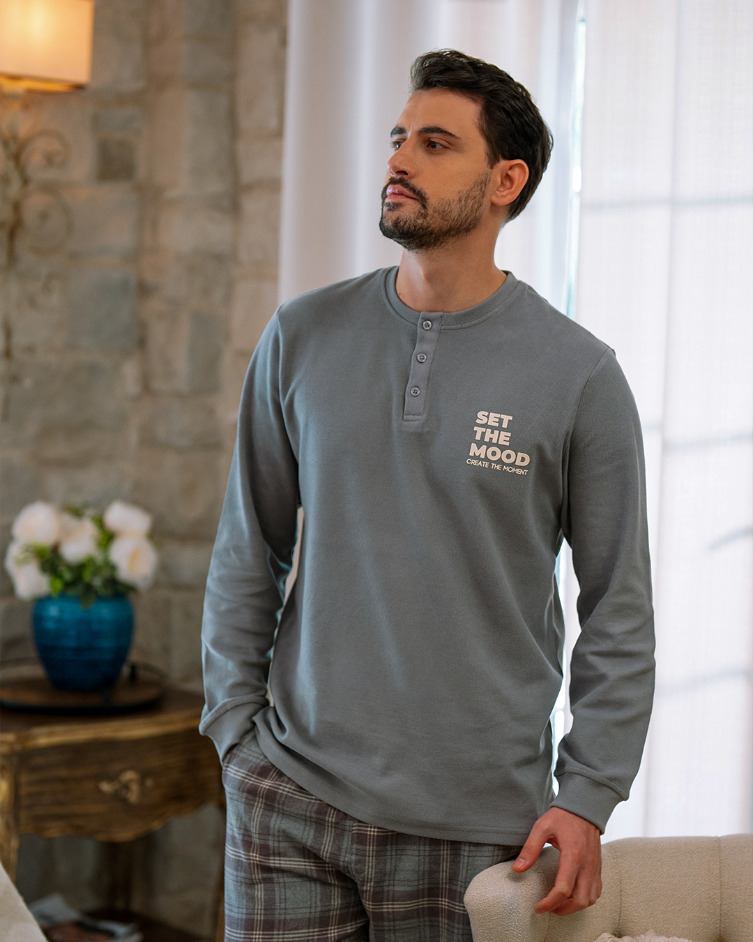 بيجاما بنطلون كاروهات اصنع اللحظه