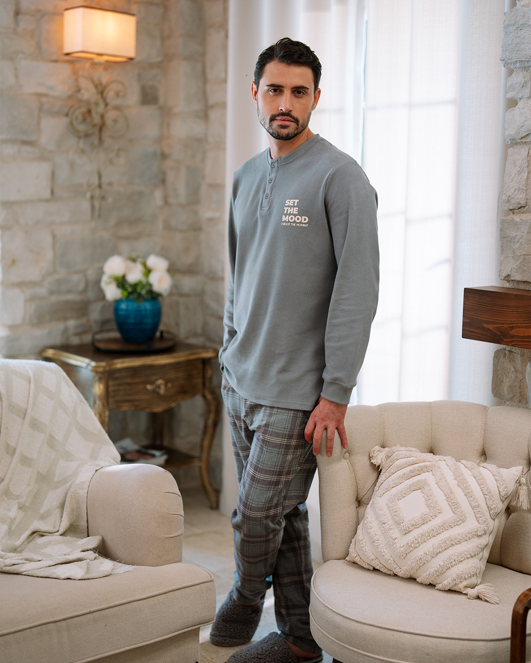 بيجاما بنطلون كاروهات اصنع اللحظه