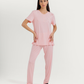 Women's Half Sleeve Pajama with Embroidered Pants