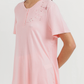 Women's Half Sleeve Pajama with Embroidered Pants