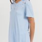 Women's Half Sleeve Pajama with Embroidered Pants