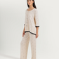 Women's Pajama with 3/4 Sleeves and Bows Pants