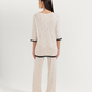 Women's Pajama with 3/4 Sleeves and Bows Pants