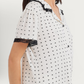 Women's Half Sleeve Pajama with Buttons and Printed Pants