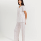 Women's half-sleeve jacquard pants pajamas