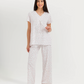 Women's half-sleeve jacquard pants pajamas