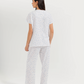 Women's half-sleeve jacquard pants pajamas
