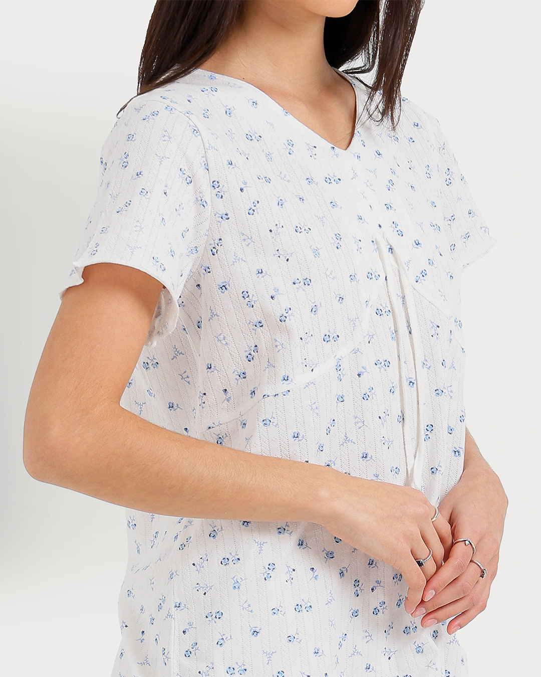 Women's half-sleeve jacquard pants pajamas