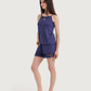 Women's Cotton Strap Shorts Pajamas with Print