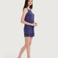 Women's Cotton Strap Shorts Pajamas with Print