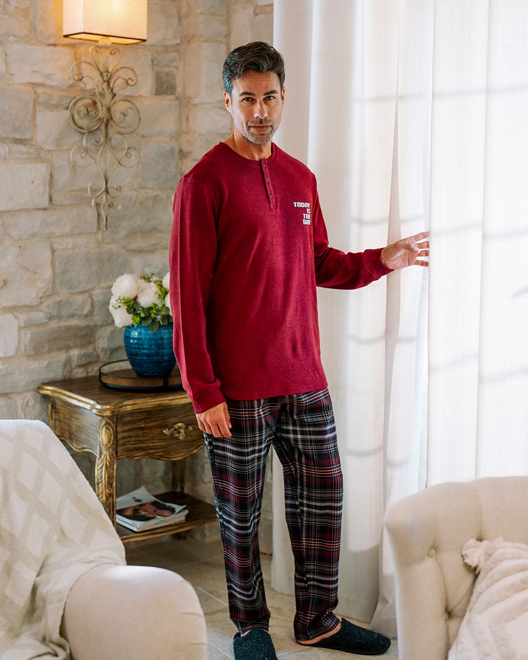 بيجاما بنطلون كاروهات