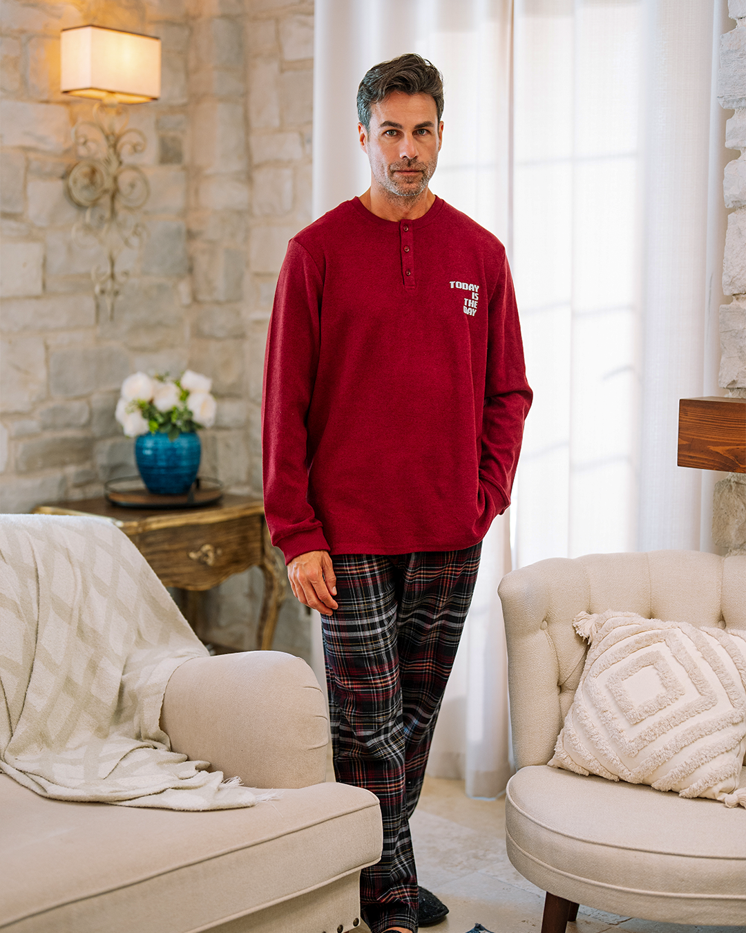 بيجاما بنطلون كاروهات