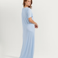 Women's Long Half Sleeve Jalabiya with Flower Branches
