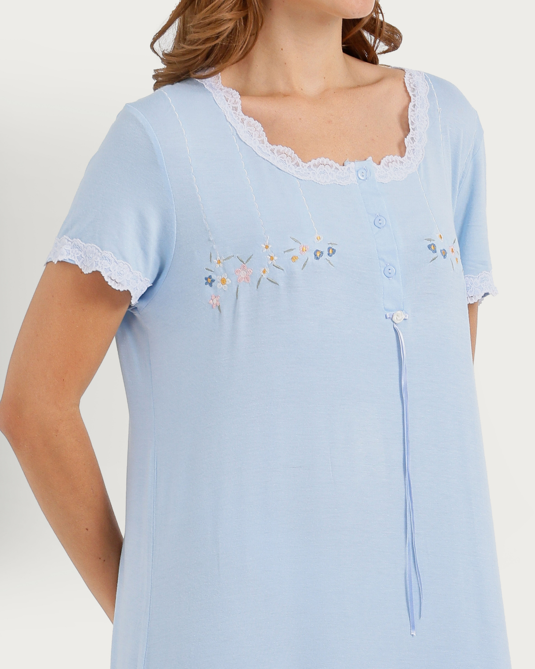 Women's Half Sleeve Jalabiya with Lace