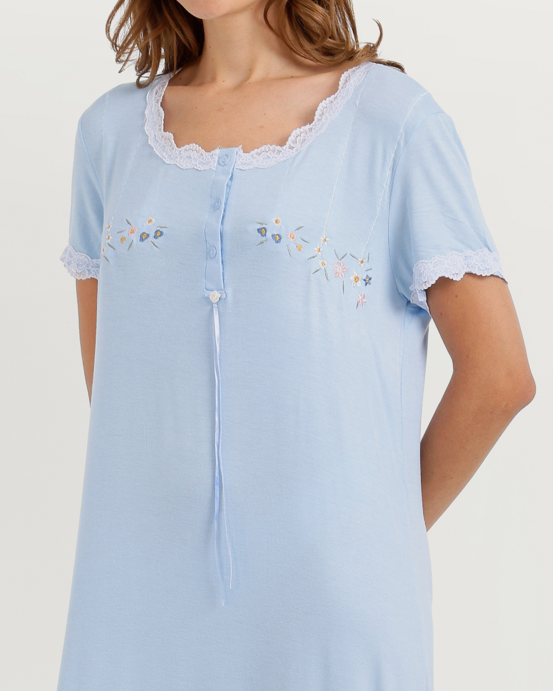 Women's Half Sleeve Jalabiya with Lace