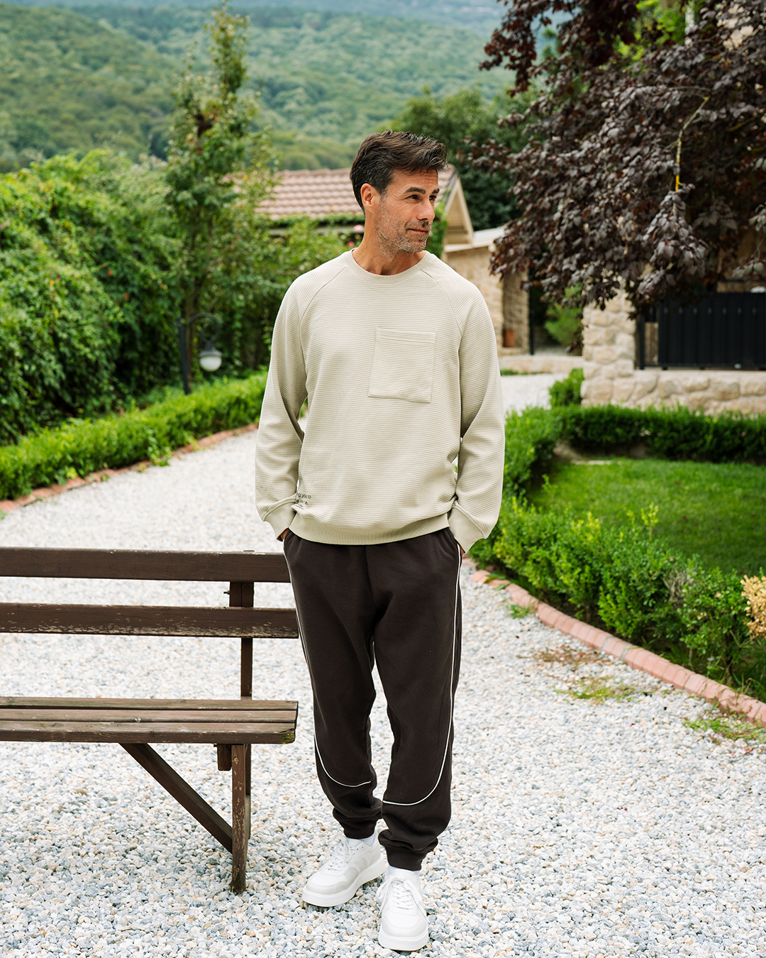 بيجاما بنطلون ميلتون و توب كم طويل بجيب