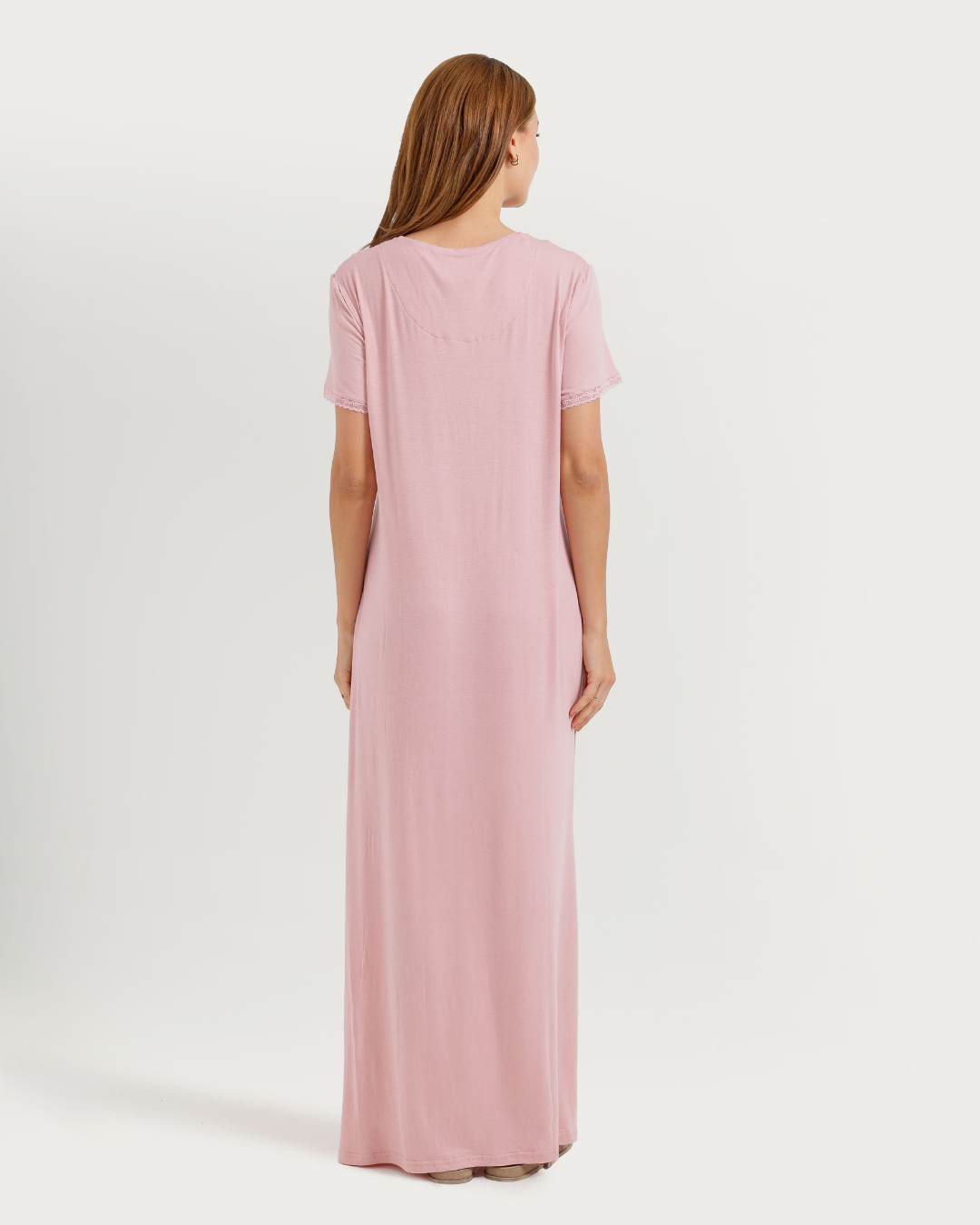 Women's Long Half Sleeve Jalabiya with Lace