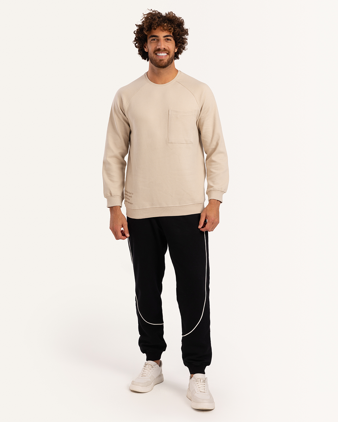 بيجاما بنطلون ميلتون و توب كم طويل بجيب