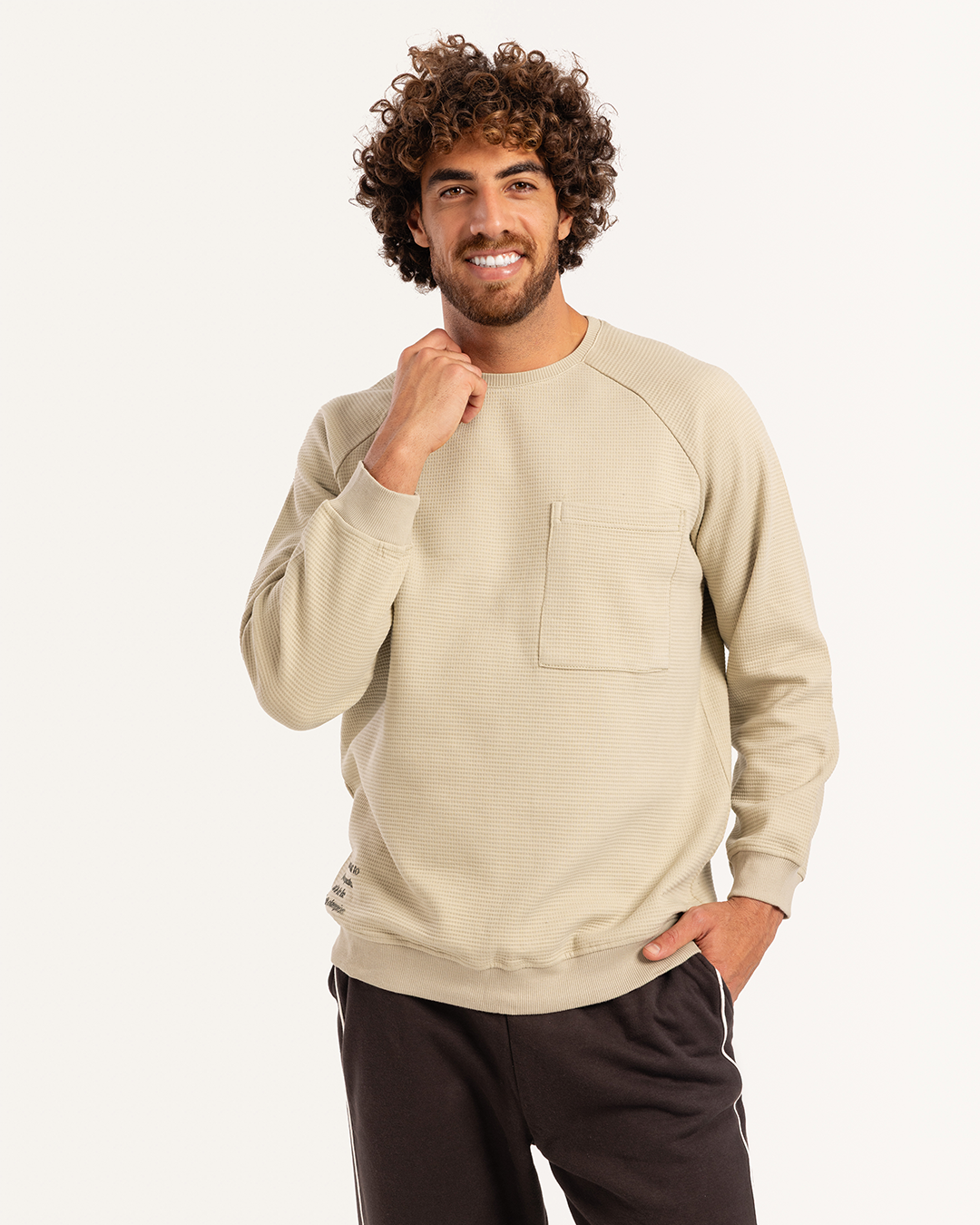 بيجاما بنطلون ميلتون و توب كم طويل بجيب