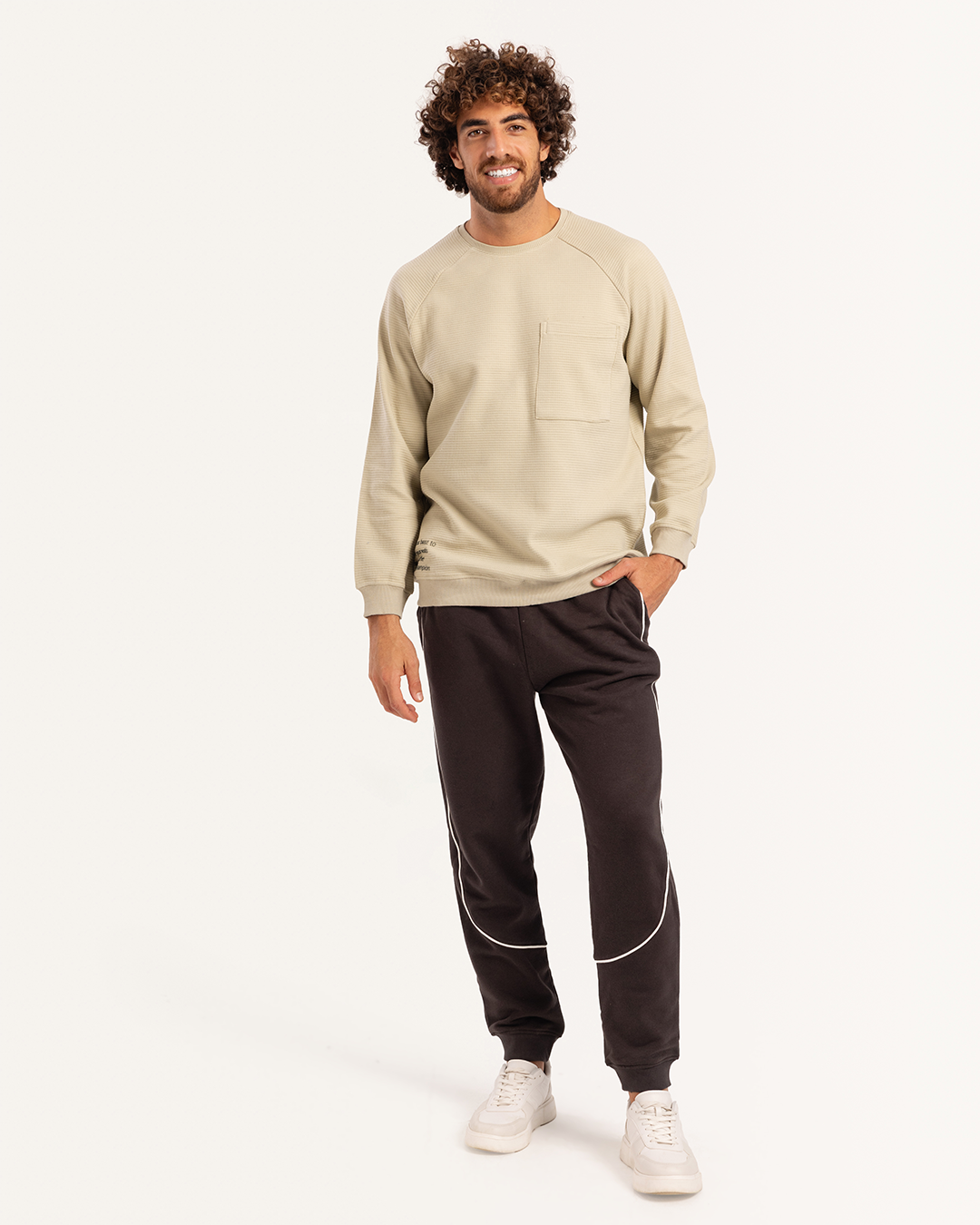 بيجاما بنطلون ميلتون و توب كم طويل بجيب