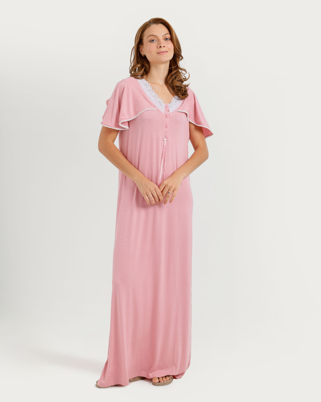 Women's Long Half Sleeve Jalabiya with Print
