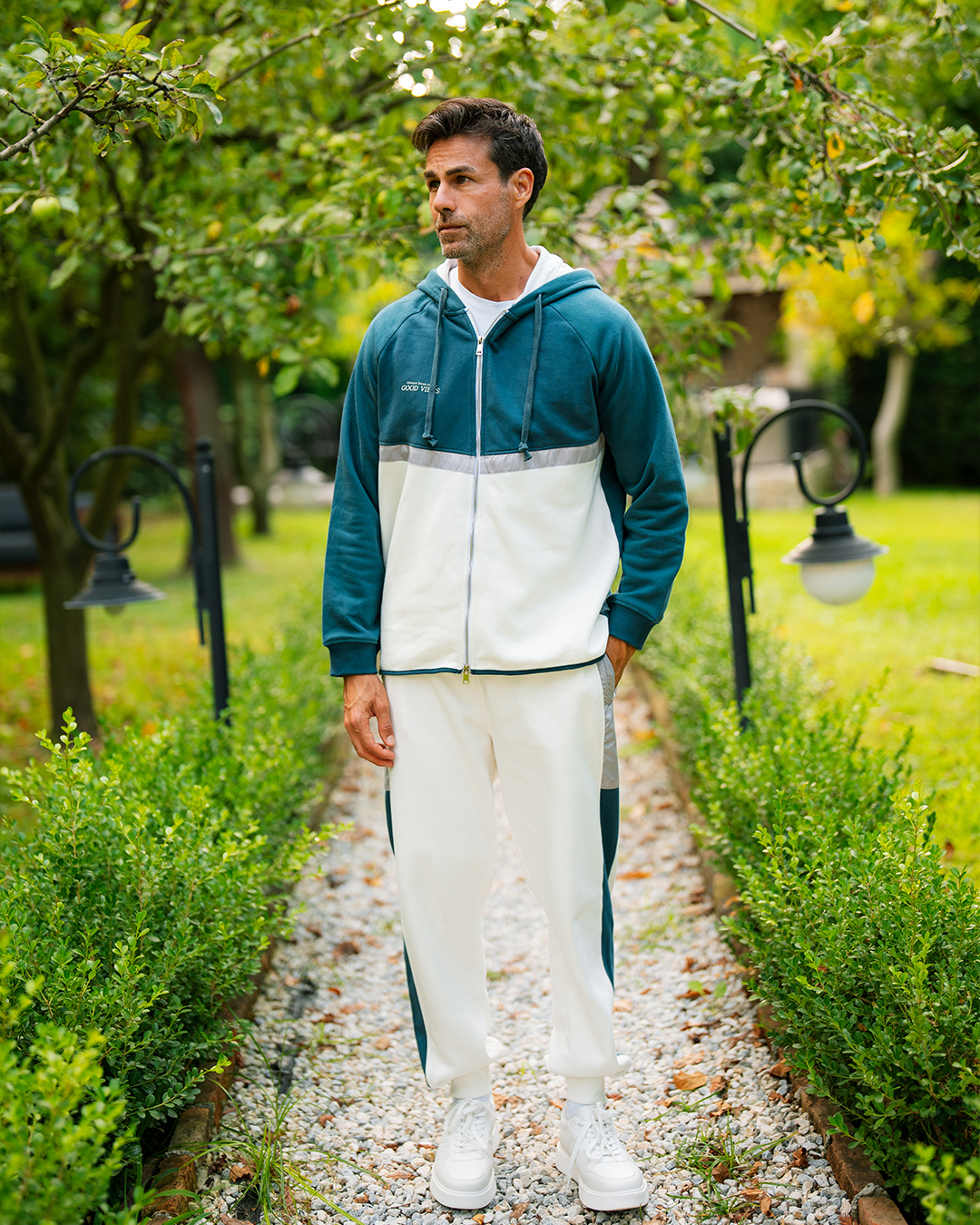 طقم رياضي رجالي بكم و كابيشوه و بنطلون الاوقات السعيده