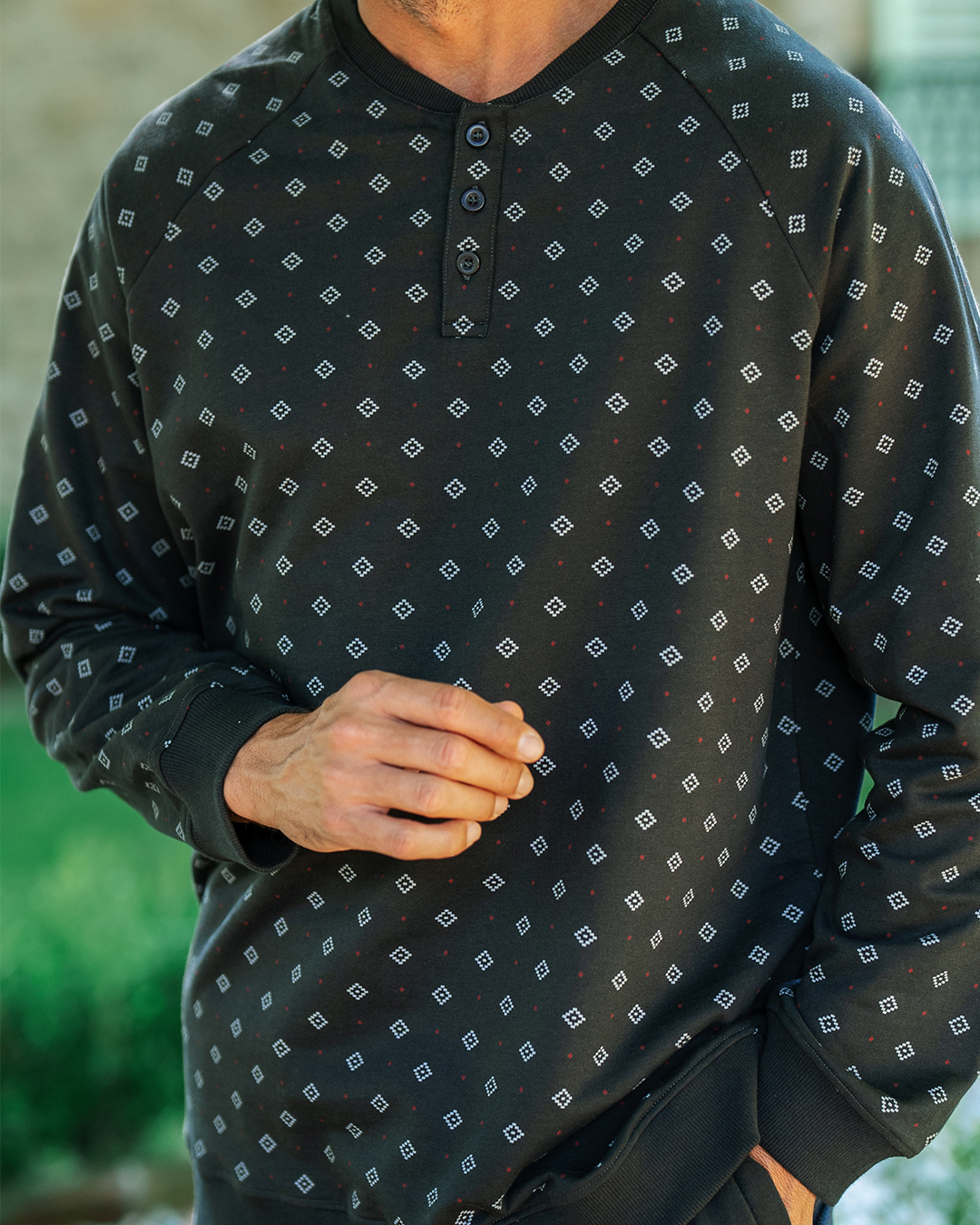 بيجاما بكم و بنطلون اشكال هندسيه صغيره