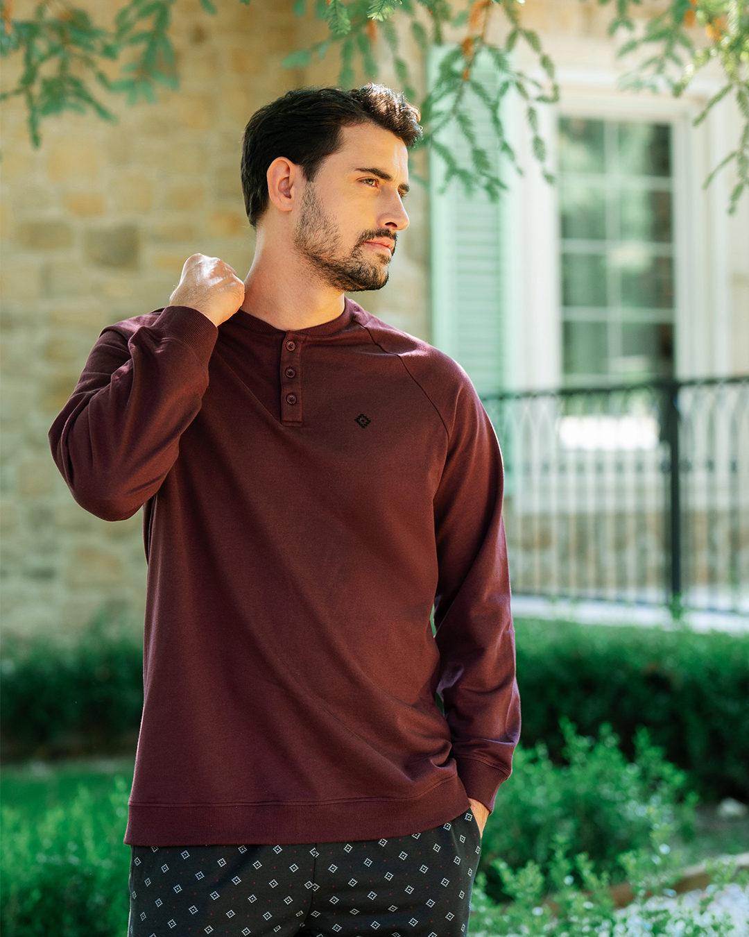 بيجاما بكم و بنطلون اشكال هندسيه صغيره