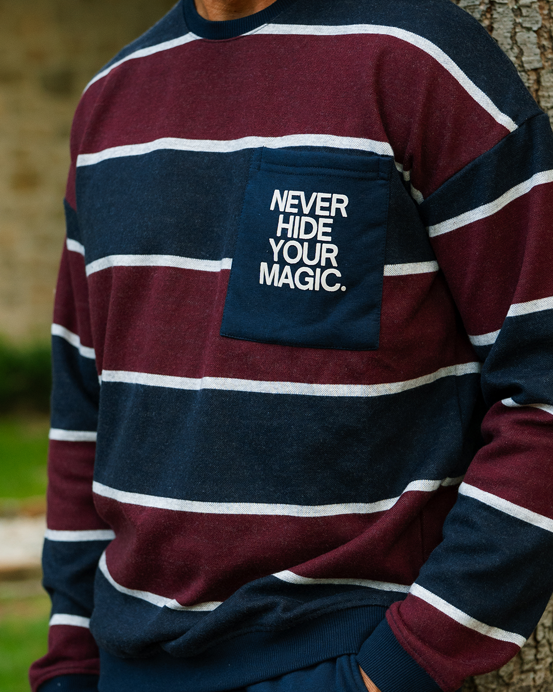 بيجاما توب مقلم و بنطلون بقصه مستقيمه