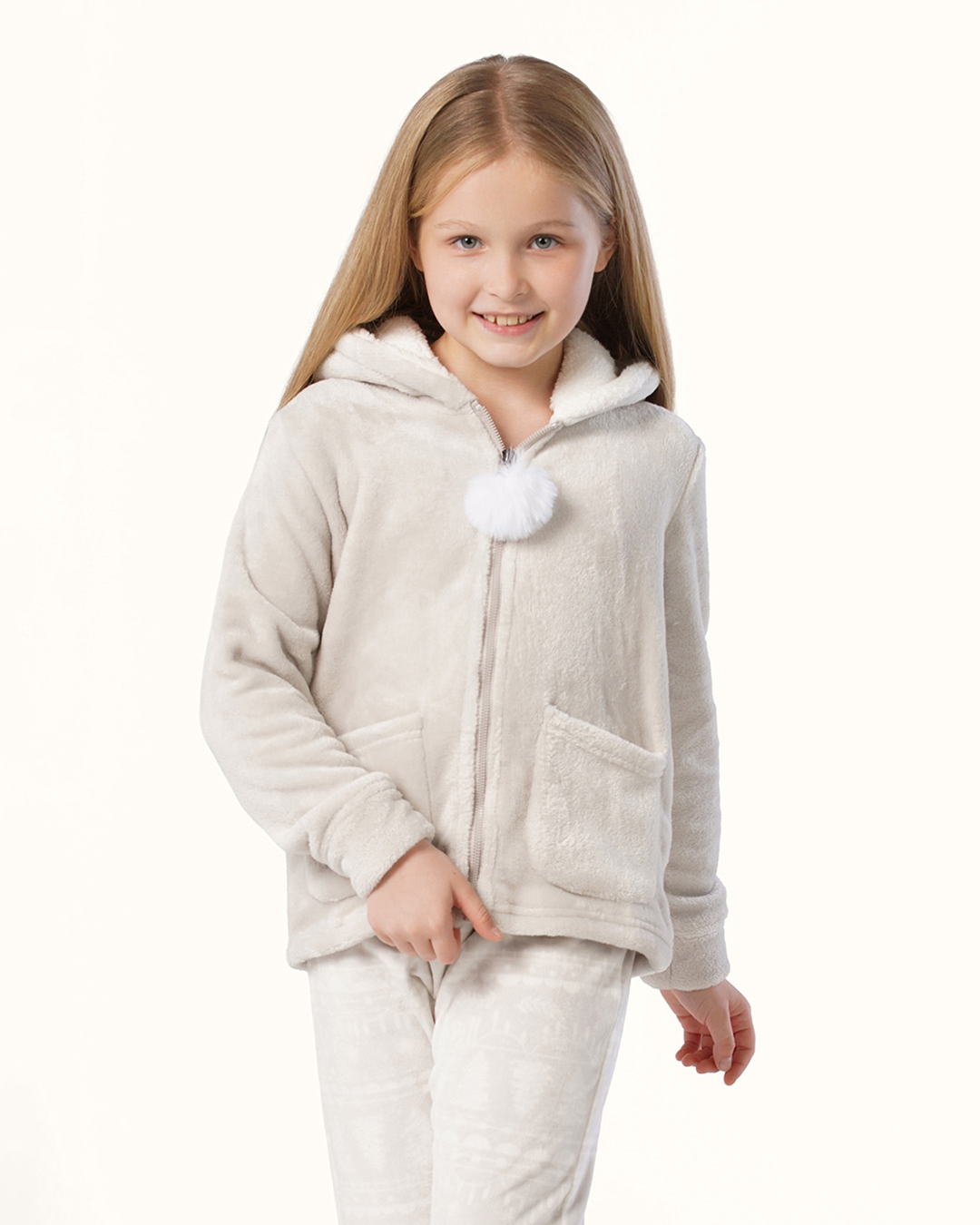 بيجاما قطيفه بكابيشون دب