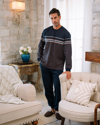 بيجاما جاكارد جيب بزراير