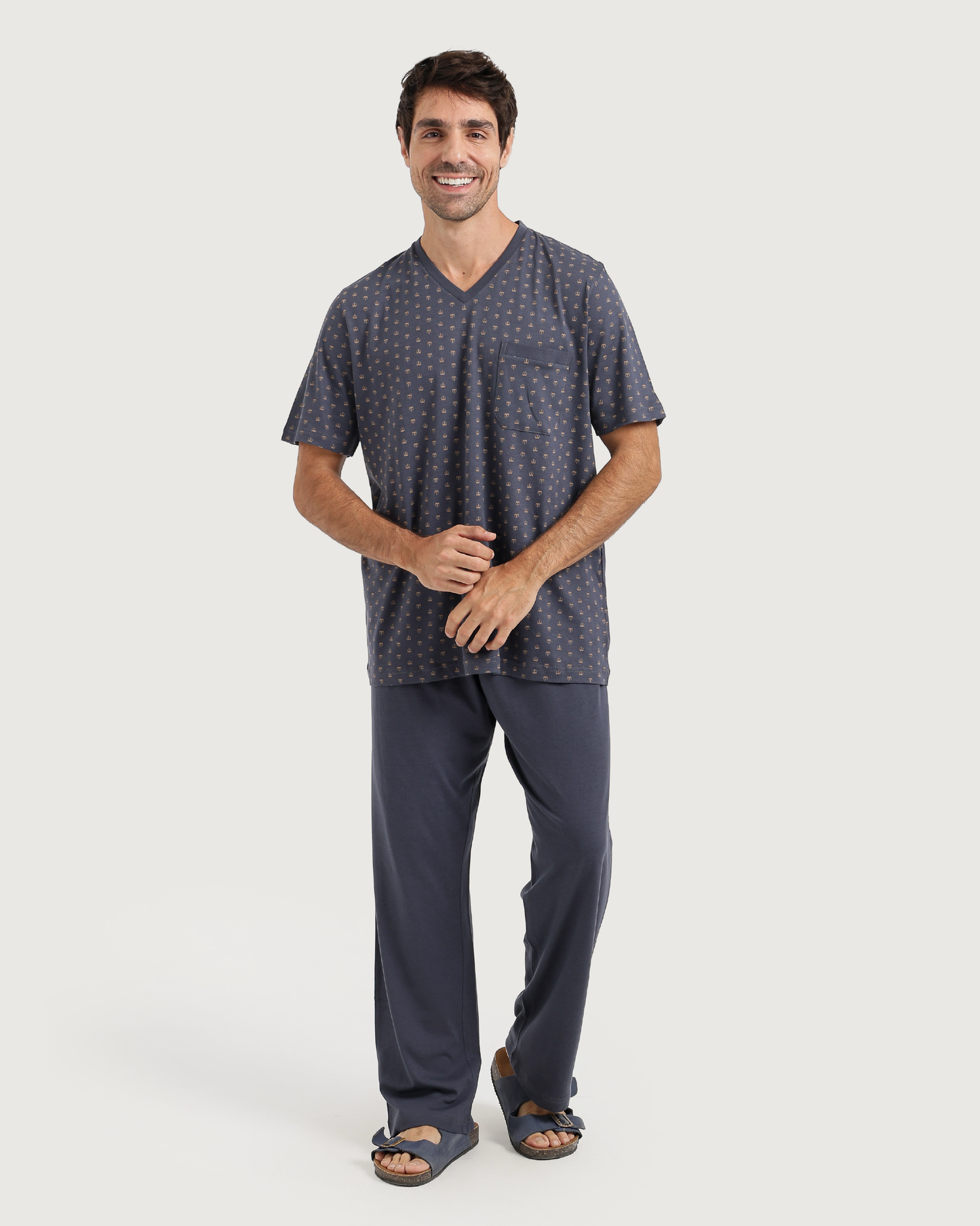 Classic men's look with crown pajamas