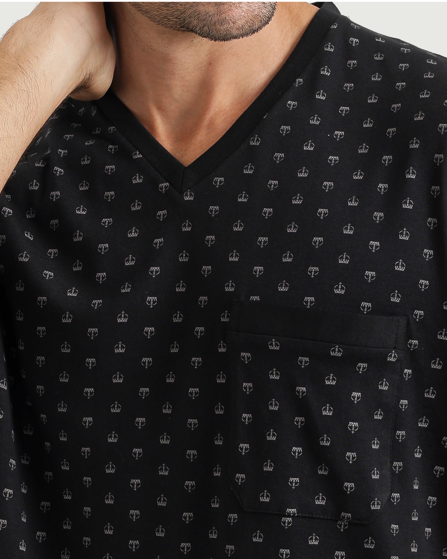 Classic men's look with crown pajamas