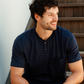 Man with an elegant classic look in a pajama with a distinctive geometric pattern