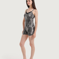Women's Cotton V-Strap Pajamas with Snake Skin Shorts